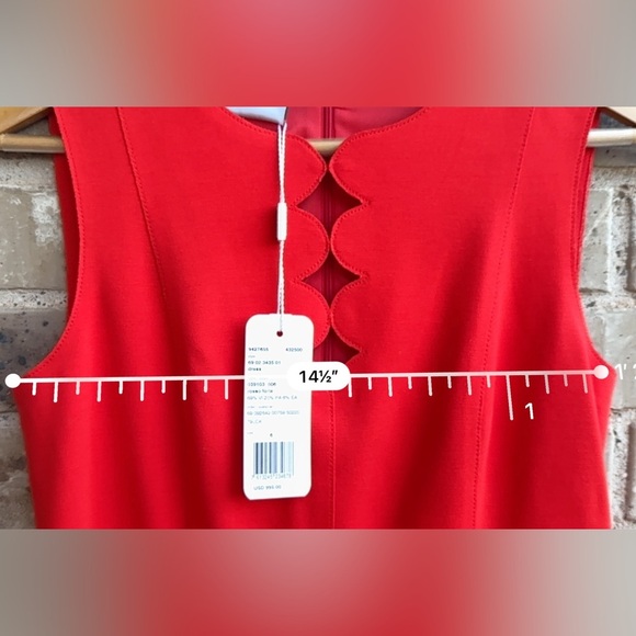 NWT Akris Punto Rosso Forte Vibrant Red Midi Dress Size 6 - Picture 13 of 13